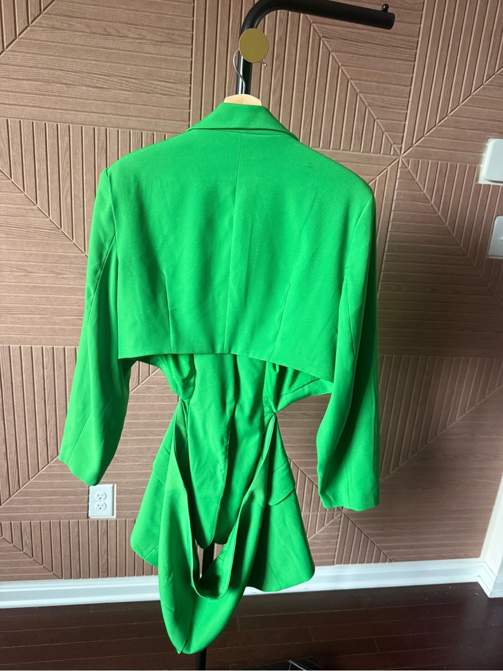 Future Collective Bright Green Tailored Blazer with Flared Hem - Picture 5 of 5